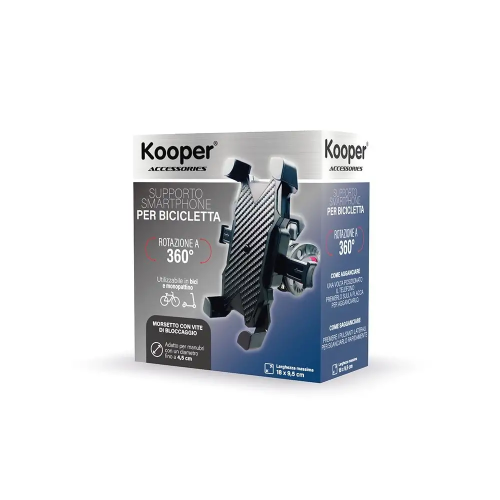 Kooper Ρυθμιζόμενη Μαύρη Βάση Τηλεφώνου για Ποδήλατο ABS Kooper 5920986