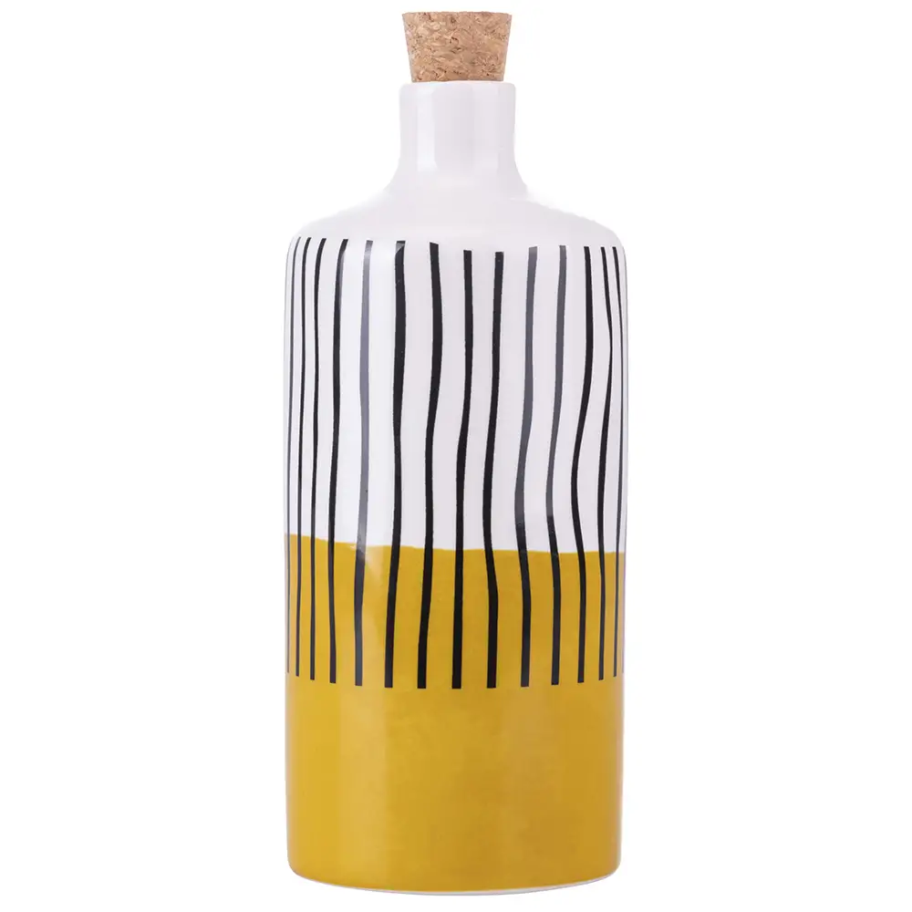 Villa d'Este Home Κυλινδρική Κεραμική Δοχείο Λαδιού 866 ml με Φελλό Κλείσιμο Venice Lido 5915616