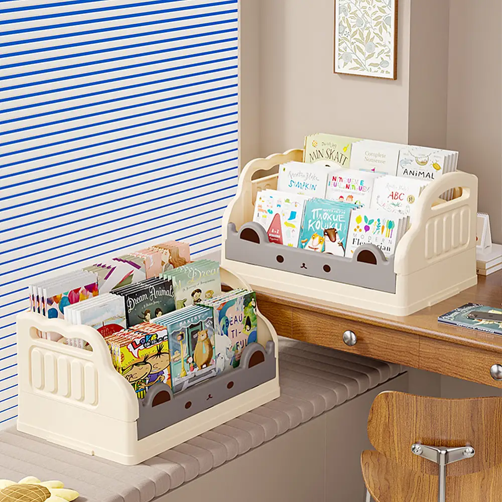 Shally Dogan Τριώροφη Στοιβαζόμενη Καρότσα Μπεζ Οργανωτής Αποθήκευσης με Ρόδες 02001653