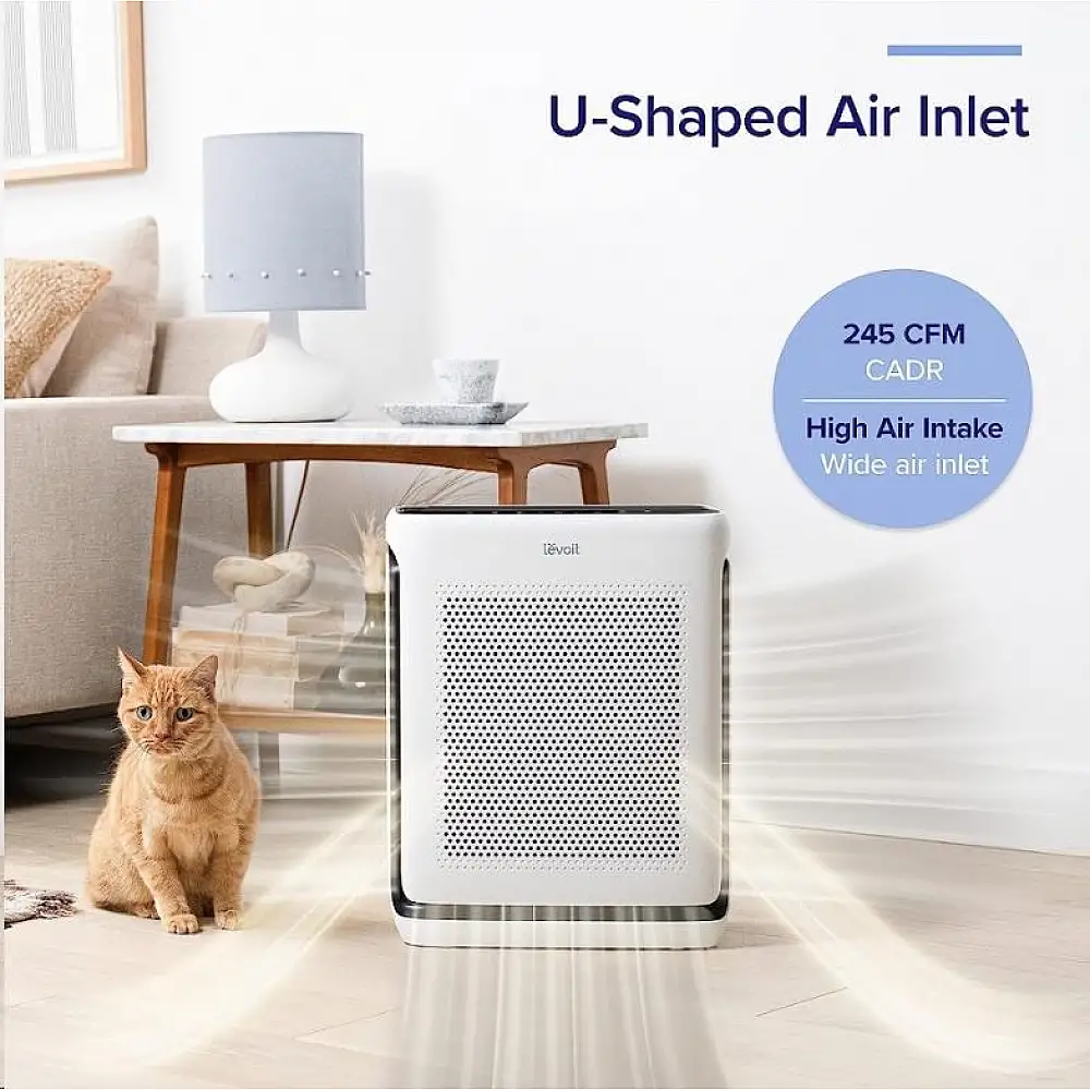Levoit Καθαριστής Αέρα με φίλτρο HEPA, αισθητήρα ποιότητας αέρα και WiFi για χώρους 88m² LAP-V201S-AEUR