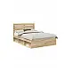 vidaXL Κρεβάτι Διπλό από Μασίφ Ξύλο Σονόμα με Τάβλες 140x200cm 3411409