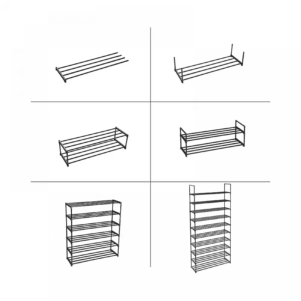 Stand Αποθήκευσης 50 Ζευγαριών Παπουτσιών Χρώματος Μαύρο Songmics LSA10BK