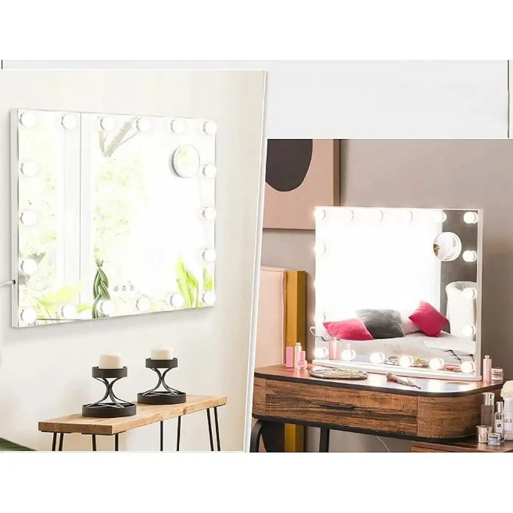 Costway Καθρέπτης Μακιγιάζ με LED Φωτισμό 65 x 14 x 52.5 cm JV11894WH