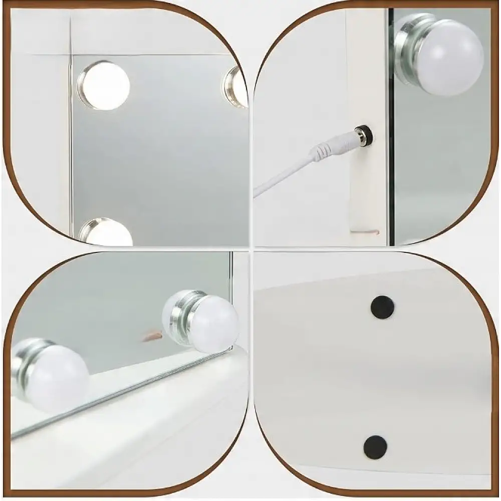 Costway Καθρέπτης Μακιγιάζ με LED Φωτισμό 65 x 14 x 52.5 cm JV11894WH