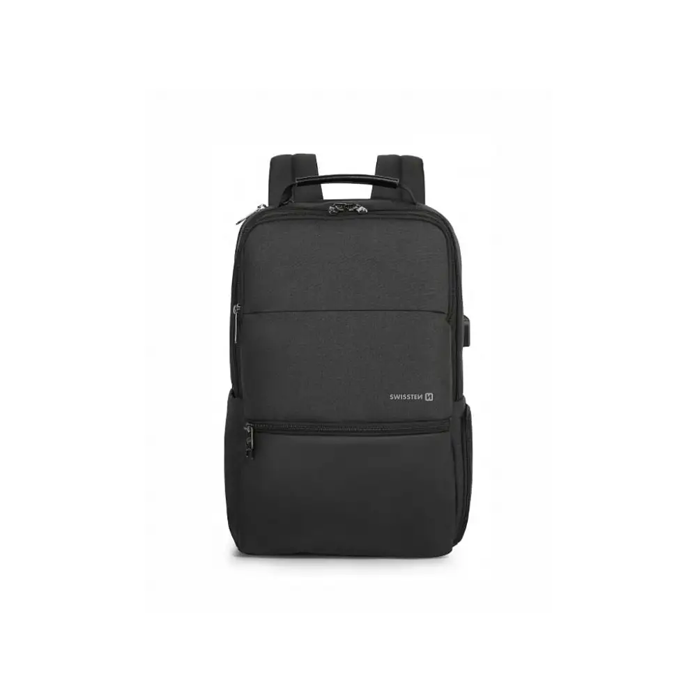 SWISSTEN Σακίδιο Πλάτης για Laptop 15,6", Μαύρο 8595217478169
