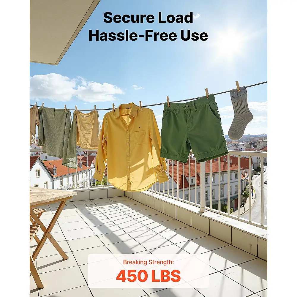 VEVOR Ανοξείδωτο Σύρμα 304 για Ράγες & Κήπους, 2mm, 35.1μ, 2kN Αντοχή PSGSS115FTPS1NZHE001V0