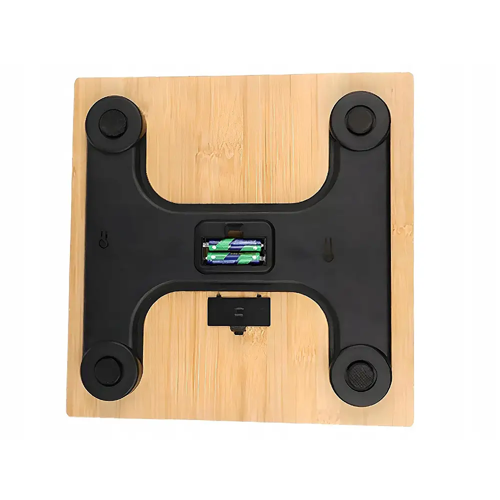 Verk Group Ηλεκτρονική Ζυγαριά Μπάνιου από Μπαμπού 180kg με LCD Οθόνη και Ένδειξη Θερμοκρασίας 5907451352601