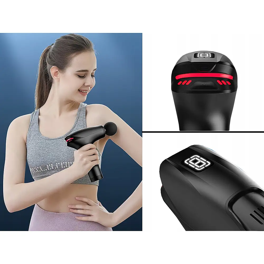 Verk Group Μασάζ Gun για Σώμα και Πόδια με 5 Ανταλλακτικές Κεφαλές για Ανακούφιση Σφιγμένων Μυών και Βελτίωση Κυκλοφορίας Αίματος 5907451369623