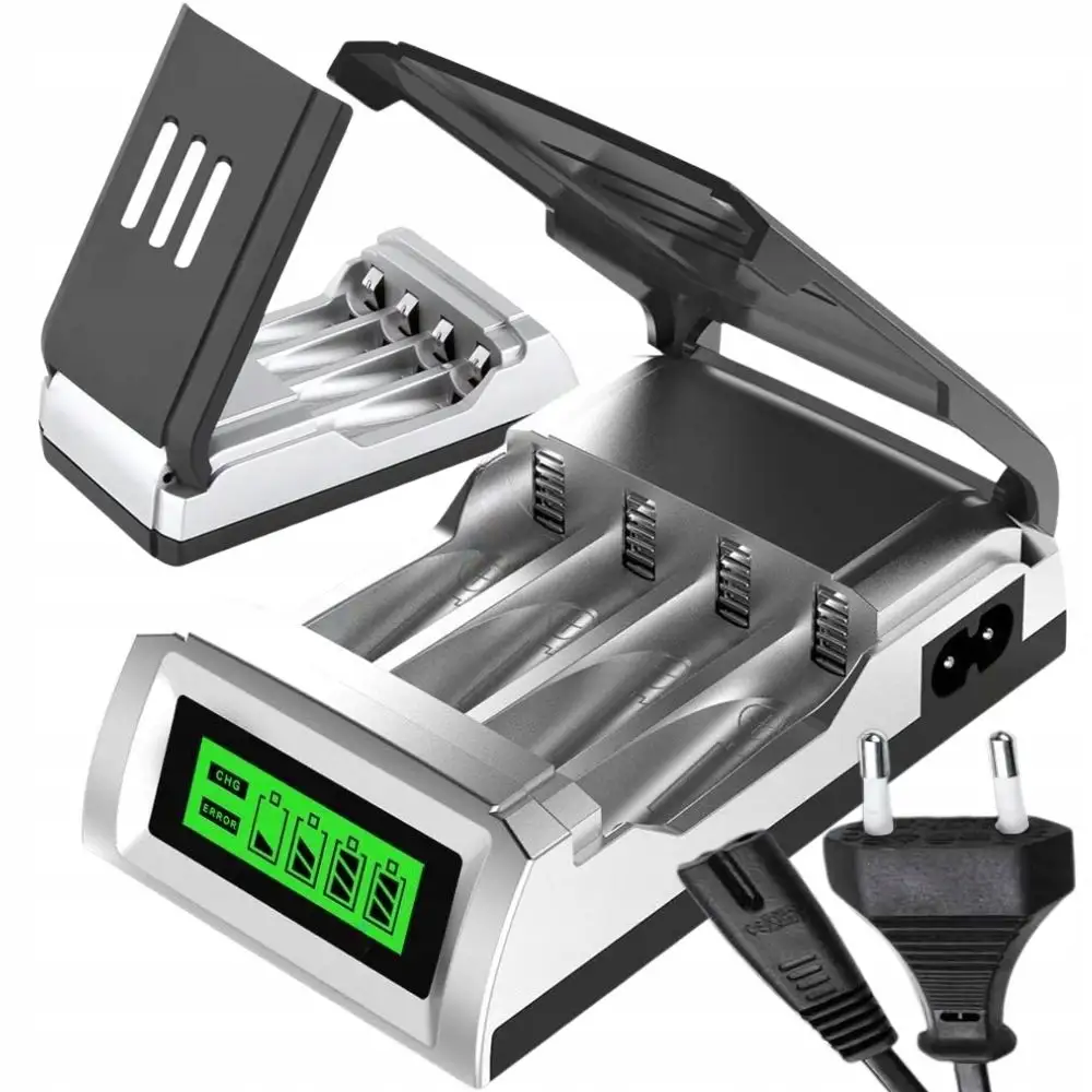 Verk Group Αυτόματος Φορτιστής Μπαταριών AA & AAA με Οθόνη LCD 5907451374917