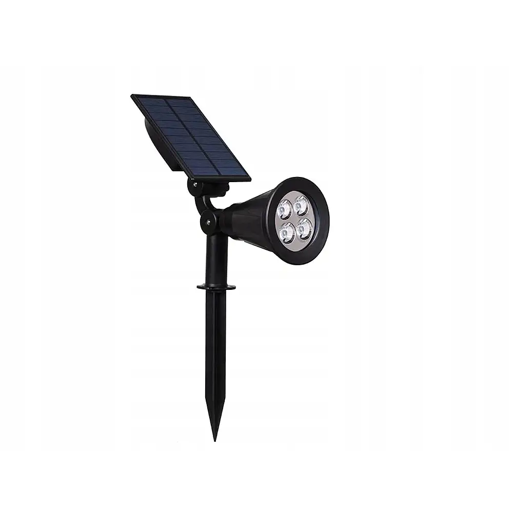 Verk Group Ηλιακό Φωτιστικό Κήπου με 4 LED και Αισθητήρα Λυκόφωτος με 3 Λειτουργίες Φωτισμού 5907451379479