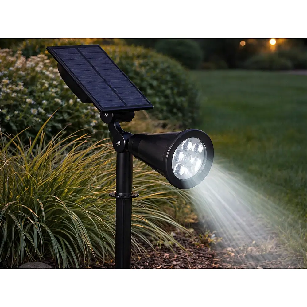 Verk Group Ηλιακό Φωτιστικό Κήπου με 4 LED και Αισθητήρα Λυκόφωτος με 3 Λειτουργίες Φωτισμού 5907451379479