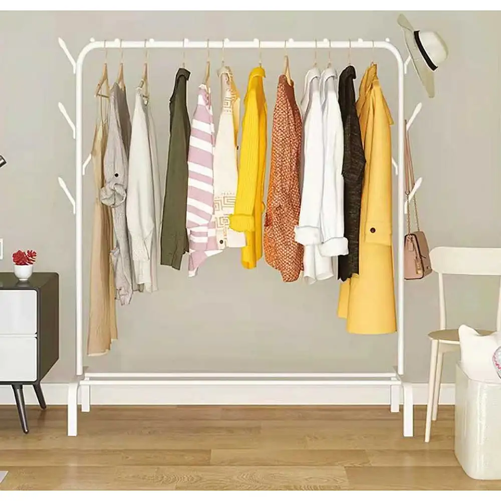 Verk Group Κρεμάστρα Ρούχων με 8 Άγκιστρα Λευκή 5907451379769