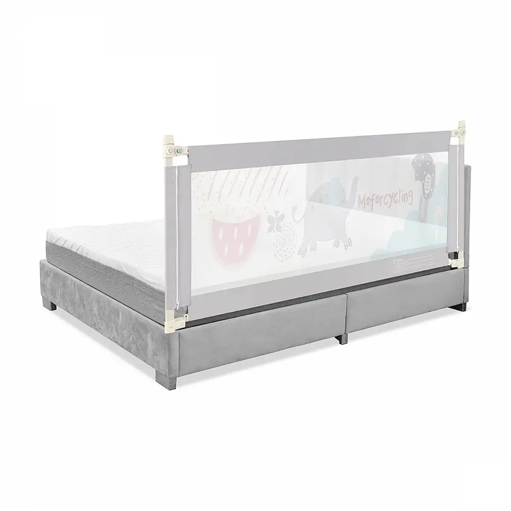 Costway Παιδικό Προστατευτικό Κάγκελο Κρεβατιού ρυθμιζόμενο στα 24 επίπεδα - Γκρι 175 εκ. BS10060GR