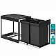 SONGMICS Κάδος Κουζίνας Ενσωματωμένος για Ανακύκλωση και Απόβλητα, 2 x 20L, Ink Black, 48.6x32.7x44.0cm LTB951B01