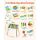 VEVOR Ξύλινο Τραπέζι Δραστηριοτήτων Montessori για Νήπια 1-3 Ετών, 13 σε 1 Εκπαιδευτικό Τραπέζι Παιχνιδιού για Αγόρια & Κορίτσια 6+ Μηνών MTSLETWJXXZSY2JKM001V0