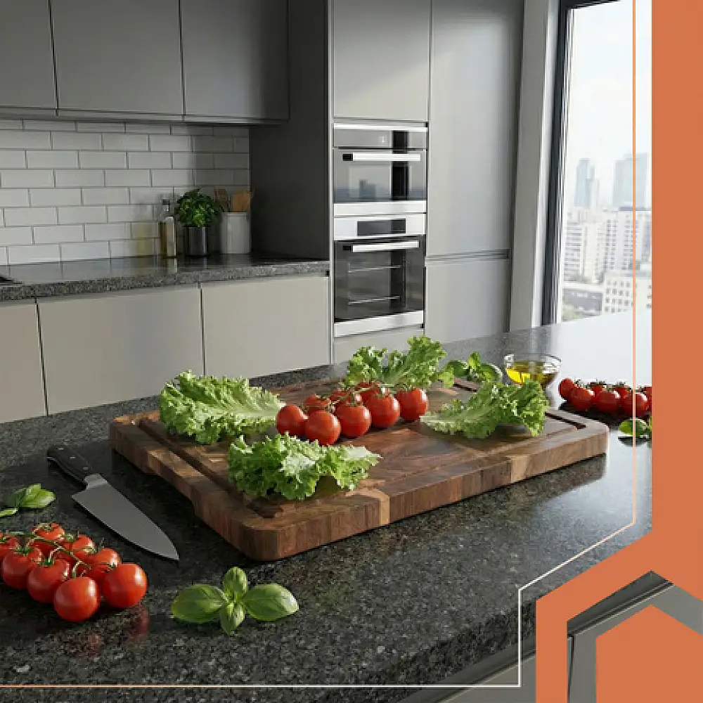 Ruhhy Ξύλινη Επιφάνεια Κοπής και Σερβιρίσματος από Ακακία 43x33x3 εκ. 26924