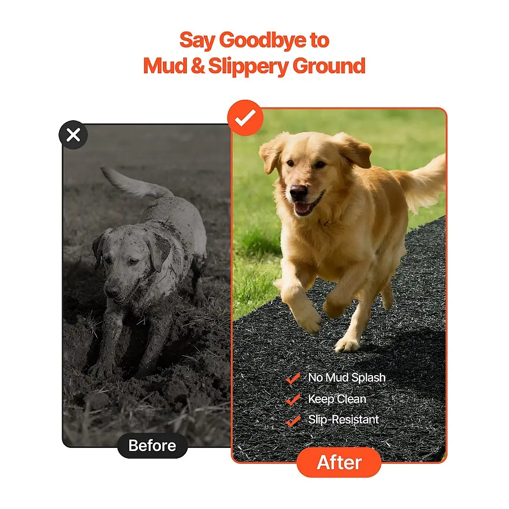 VEVOR Ρολό από Ανακυκλωμένο Καουτσούκ, 4 Ρολά 305 x 11.5 cm, Μόνιμο Διάζωμα Κήπου με Παρέμβλητους Πάσσαλους, Φυσική Όψη (Πάχους 0.5 in) για Τοπία XJXWFGW120INKXAQS001V0