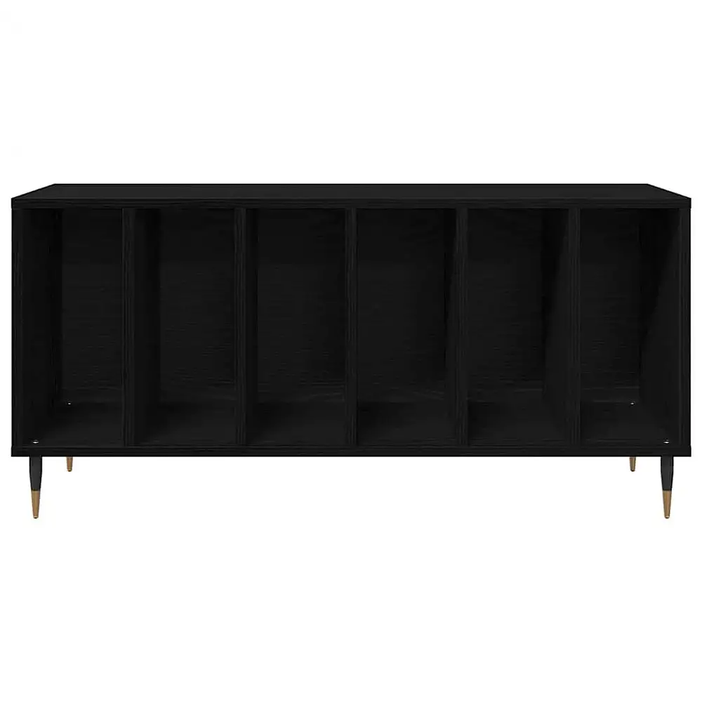 vidaXL Μοντέρνος Ντουλάπι Δίσκων με Μαύρο Φινίρισμα Δρυός - 5 Θέσεις Αποθήκευσης, 100x38x48 εκ. 862901