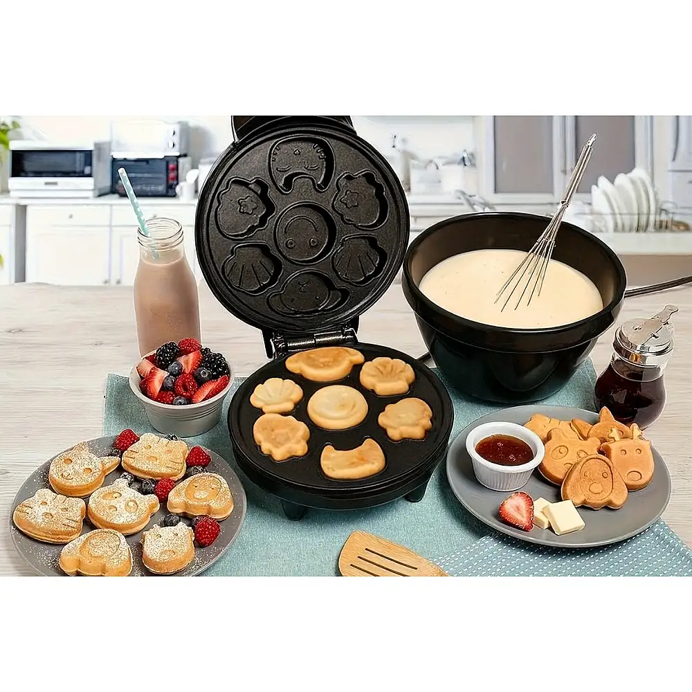 Verk Group Ηλεκτρική Βαφλιέρα για Βάφλες και Μπισκότα, Διάφορα Σχέδια, 1200W 5907451378472