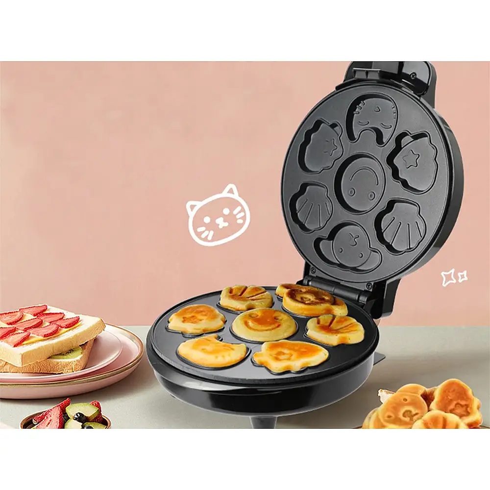 Verk Group Ηλεκτρική Βαφλιέρα για Βάφλες και Μπισκότα, Διάφορα Σχέδια, 1200W 5907451378472