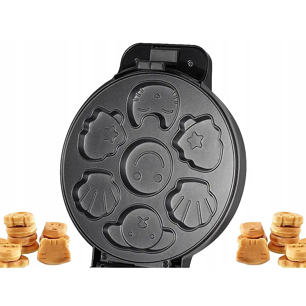 Verk Group Ηλεκτρική Βαφλιέρα για Βάφλες και Μπισκότα, Διάφορα Σχέδια, 1200W 5907451378472