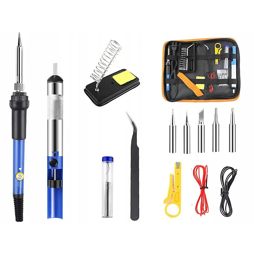 Verk Group Ηλεκτρικό Κολλητήρι 60W Σετ με Ρυθμιζόμενη Θερμοκρασία & Αντλία Αποκόλλησης 5907451351260