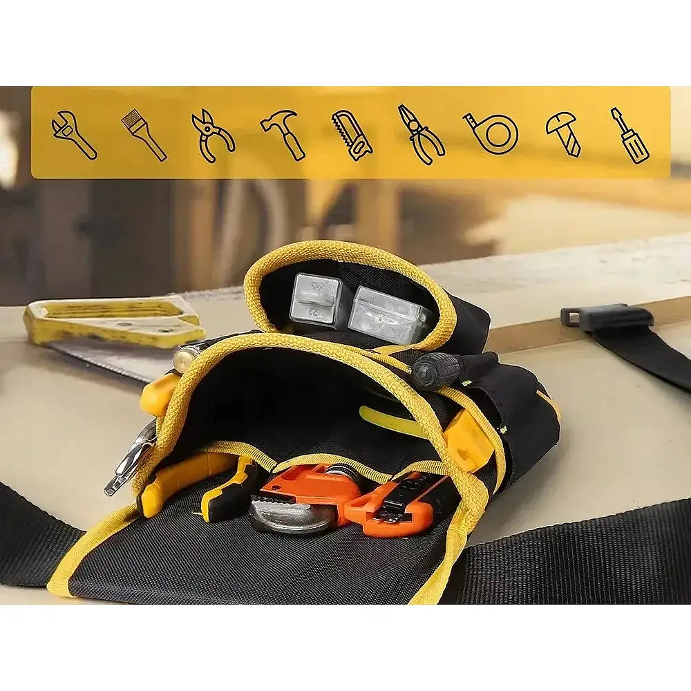 Verk Group Πολυλειτουργική Ζώνη Εργαλείων με 22 Τσέπες και Θήκη Σφυριού 5907451375983