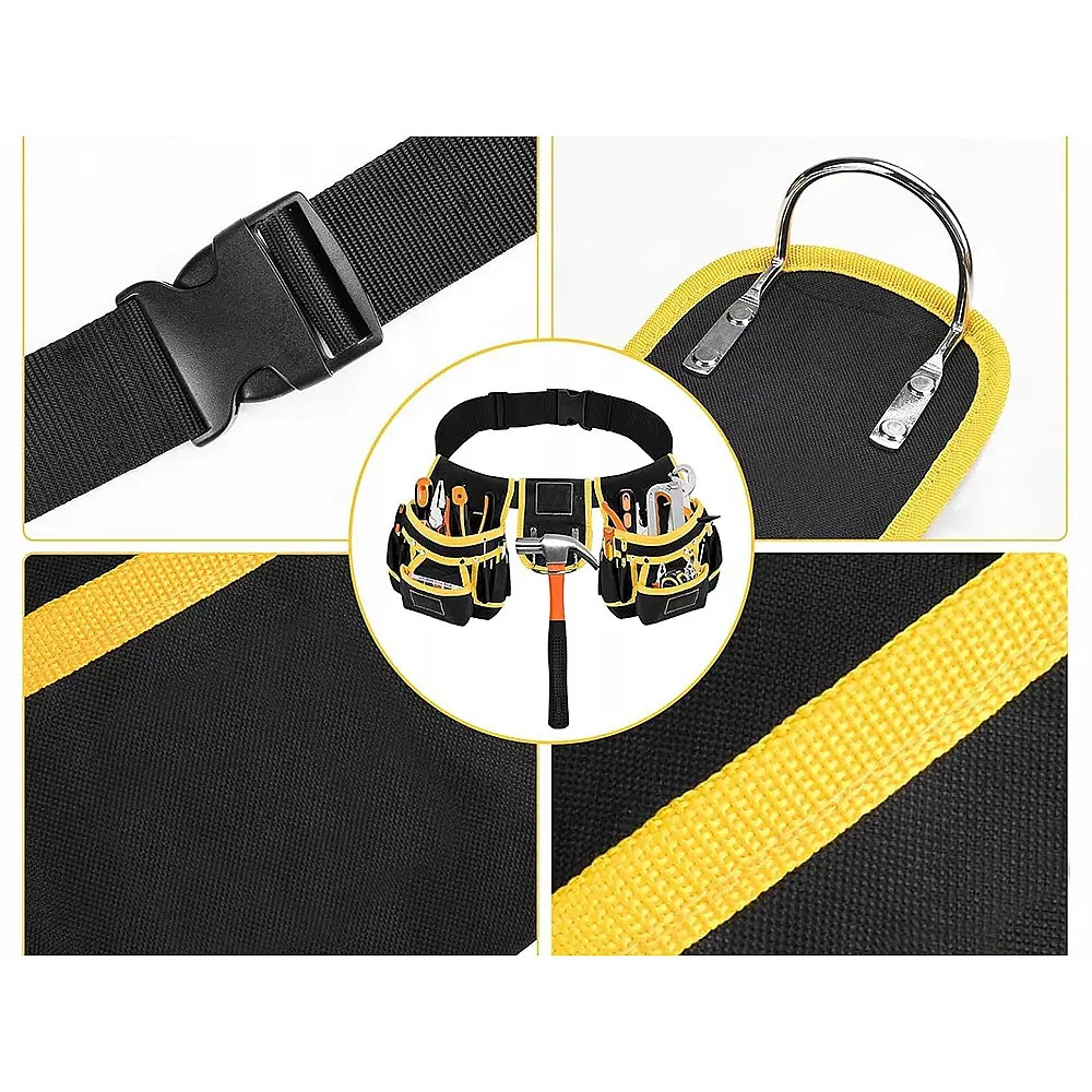 Verk Group Πολυλειτουργική Ζώνη Εργαλείων με 22 Τσέπες και Θήκη Σφυριού 5907451375983