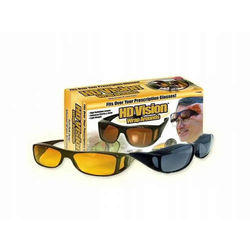 Verk Group Γυαλιά Νυχτερινής Όρασης HD Vision για Οδηγούς - Σετ 2 τεμαχίων Με Ηλιακά γυαλιά 5907451313039