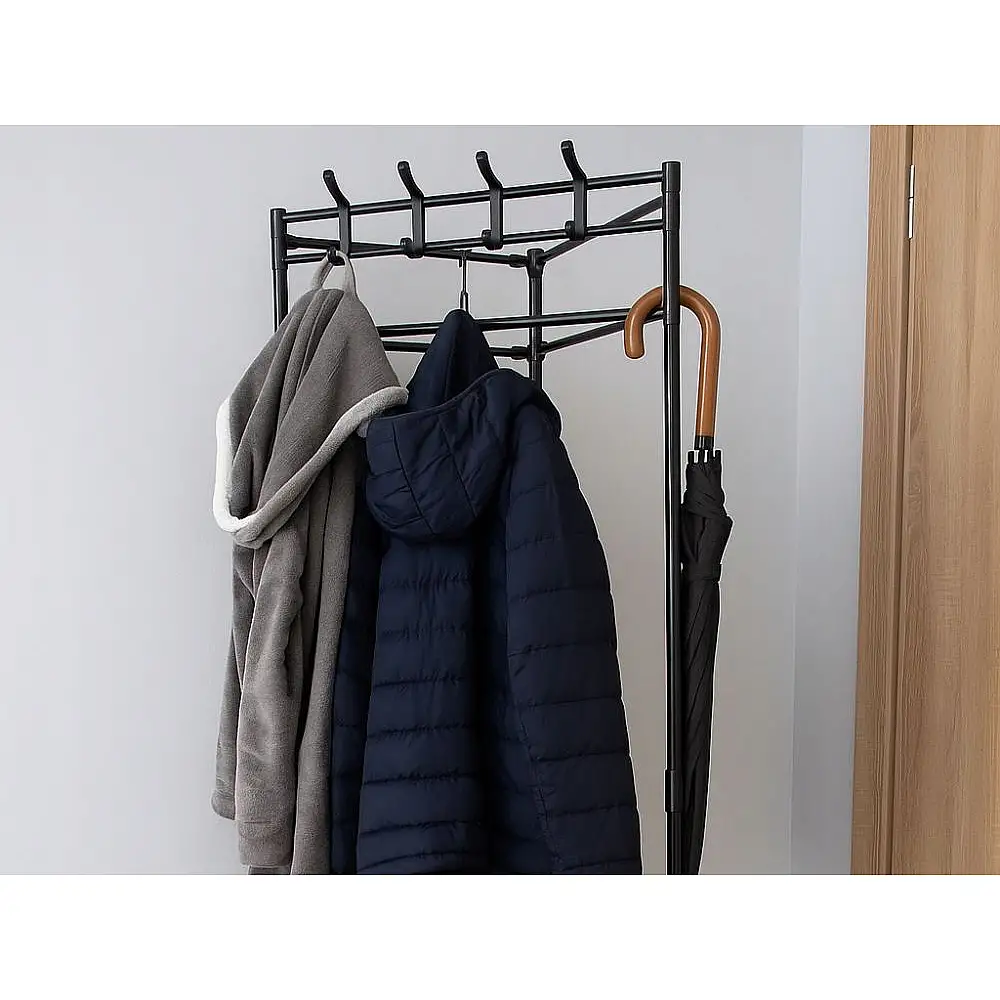 Verk Group Γωνιακή Κρεμάστρα Ρούχων με Ραφιέρα για Παπούτσια 5907451380895