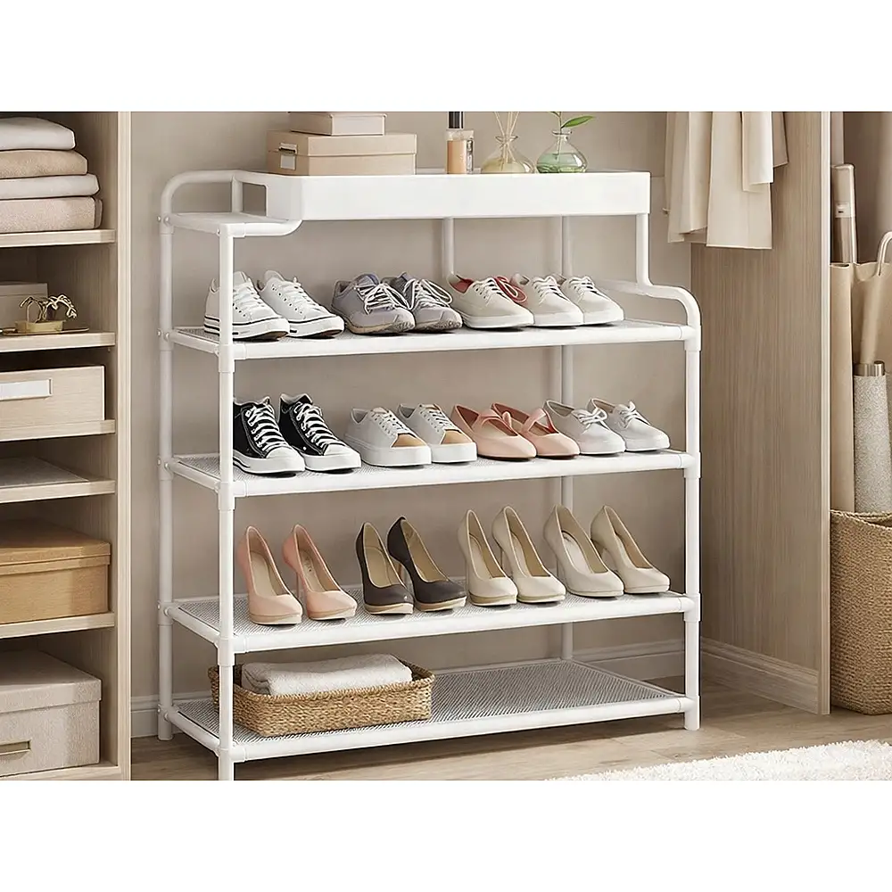 Verk Group Πενταεπίπεδη Ραφιέρα Παπουτσιών Μεταλλική Ντουλάπα Οργανωτής με Ράφι 5907451380666