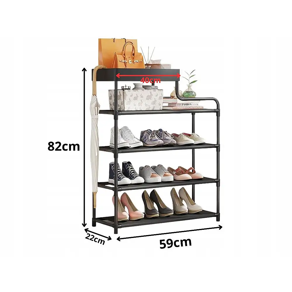 Verk Group Μεταλλική Ντουλάπα Παπουτσιών 5 Επιπέδων με Ράφι Οργάνωσης 5907451380659