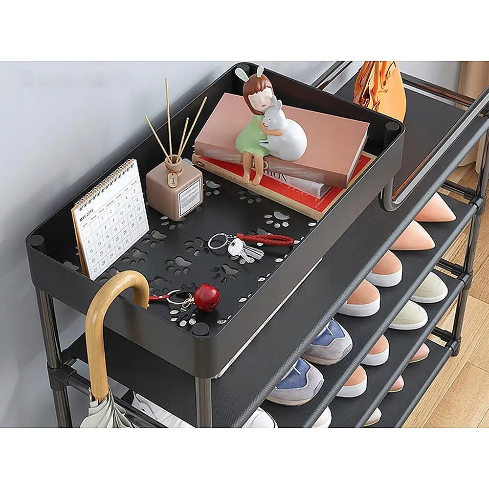 Verk Group Μεταλλική Ντουλάπα Παπουτσιών 5 Επιπέδων με Ράφι Οργάνωσης 5907451380659