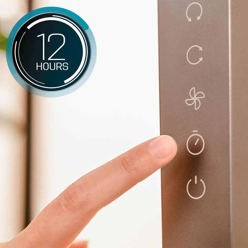 Cecotec Ανεμιστήρας και Κυκλοφορητής Αέρα EnergySilence 2400 Cyclone Noir Δαπέδου 40W με DC Motor, 24 Ταχύτητες, Τηλεχειριστήριο & Οθόνη LED CEC-108200