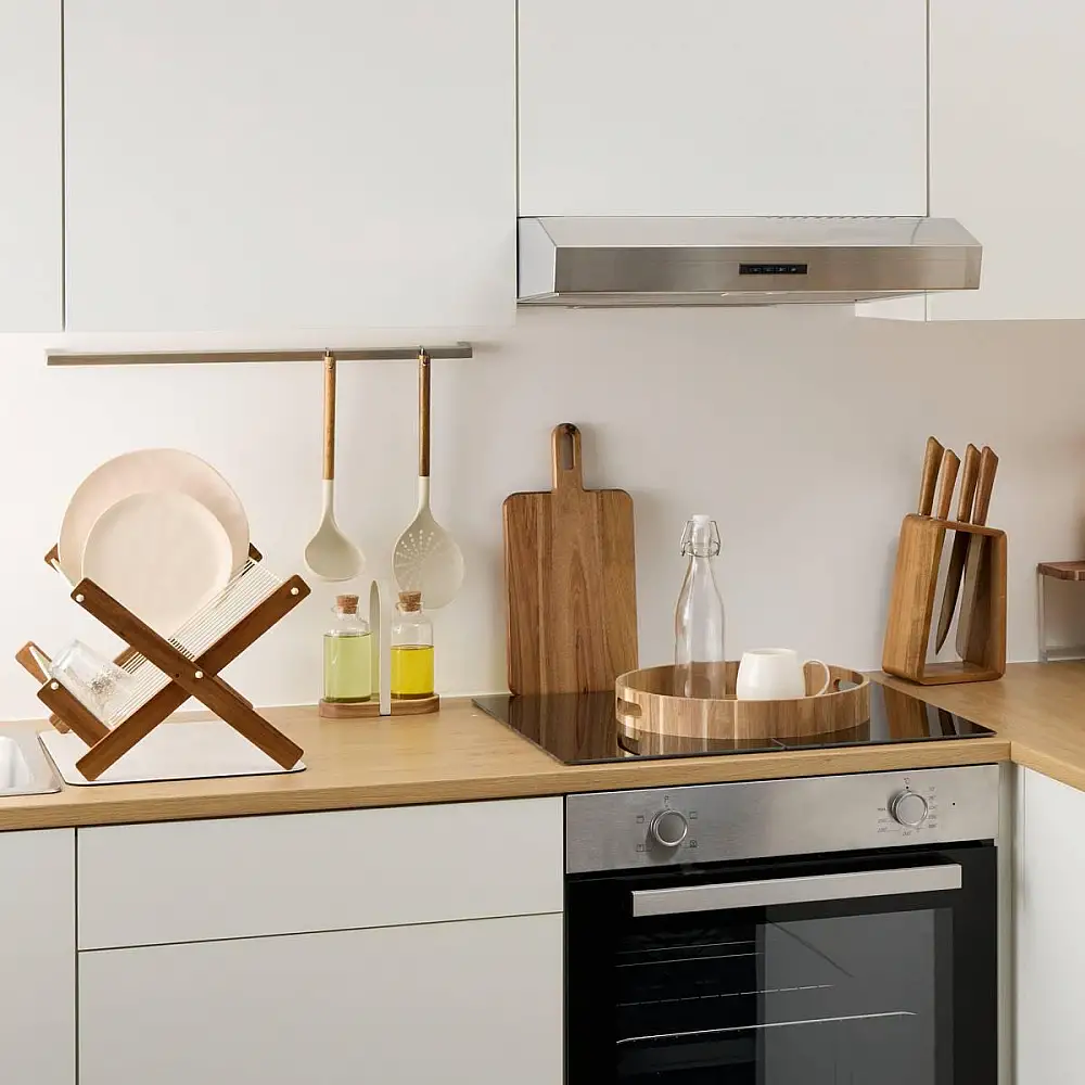 5Five Simply Smart Αναδιπλούμενος Στραγγιστήρας από Ακακία σε Μπεζ Χρώμα 190142