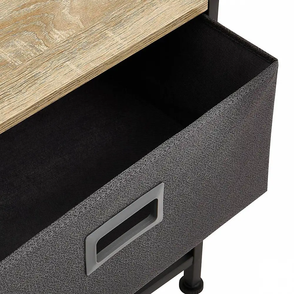 5Five Simply Smart Γκρι Ντουλάπα Tissa, με 4 Γαντζάκια και 1 Συρτάρι, 45 x 30 x 160 εκ. 212723A