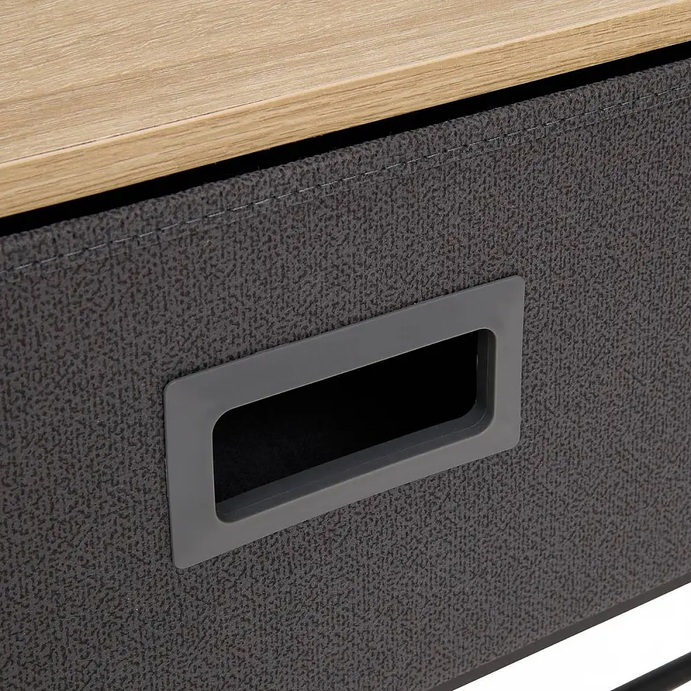 5Five Simply Smart Κονσόλα Tissa με 2 Συρτάρια και Σκούρο Γκρι Παπουτσοθήκη 100 x 30 x 80 εκ. 212878