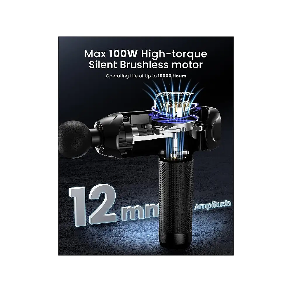 Renpho Πιστόλι Μασάζ για το Σώμα με Δόνηση και Λειτουργία Θέρμανσης R-C001SH-BK