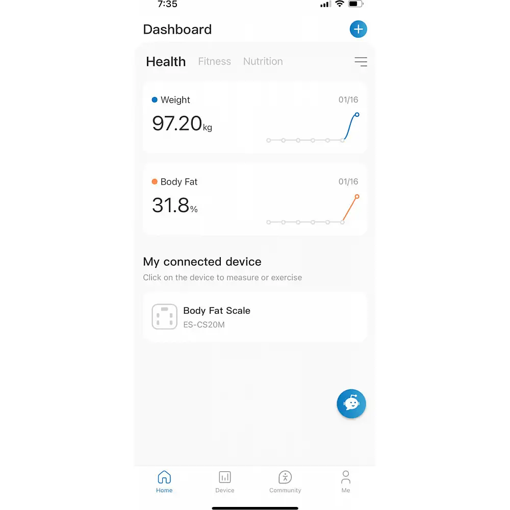 Renpho Smart Ζυγαριά με Λιπομετρητή Smart Body Scale Bluetooth με 13 Μετρήσεις Μαύρη ES-CS20M-BK