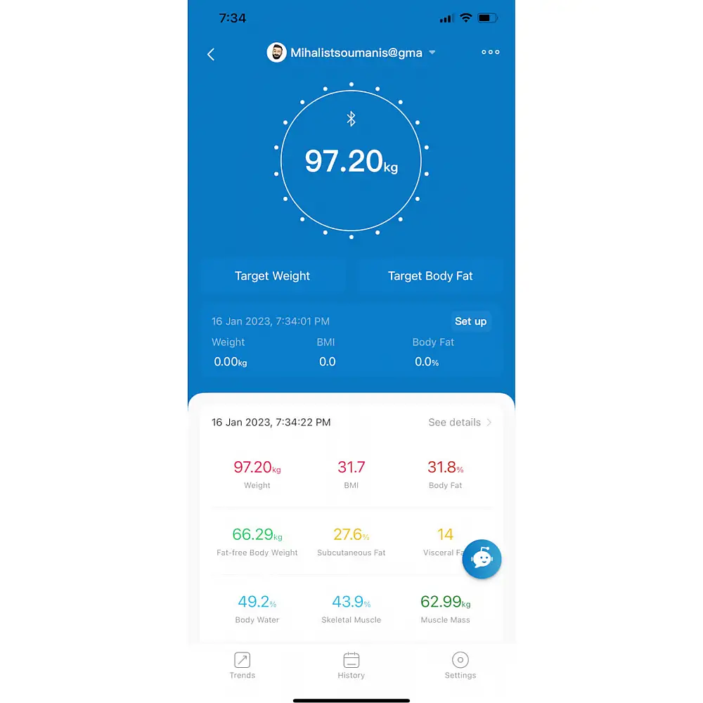 Renpho Smart Ζυγαριά με Λιπομετρητή Smart Body Scale Bluetooth με 13 Μετρήσεις Μαύρη ES-CS20M-BK