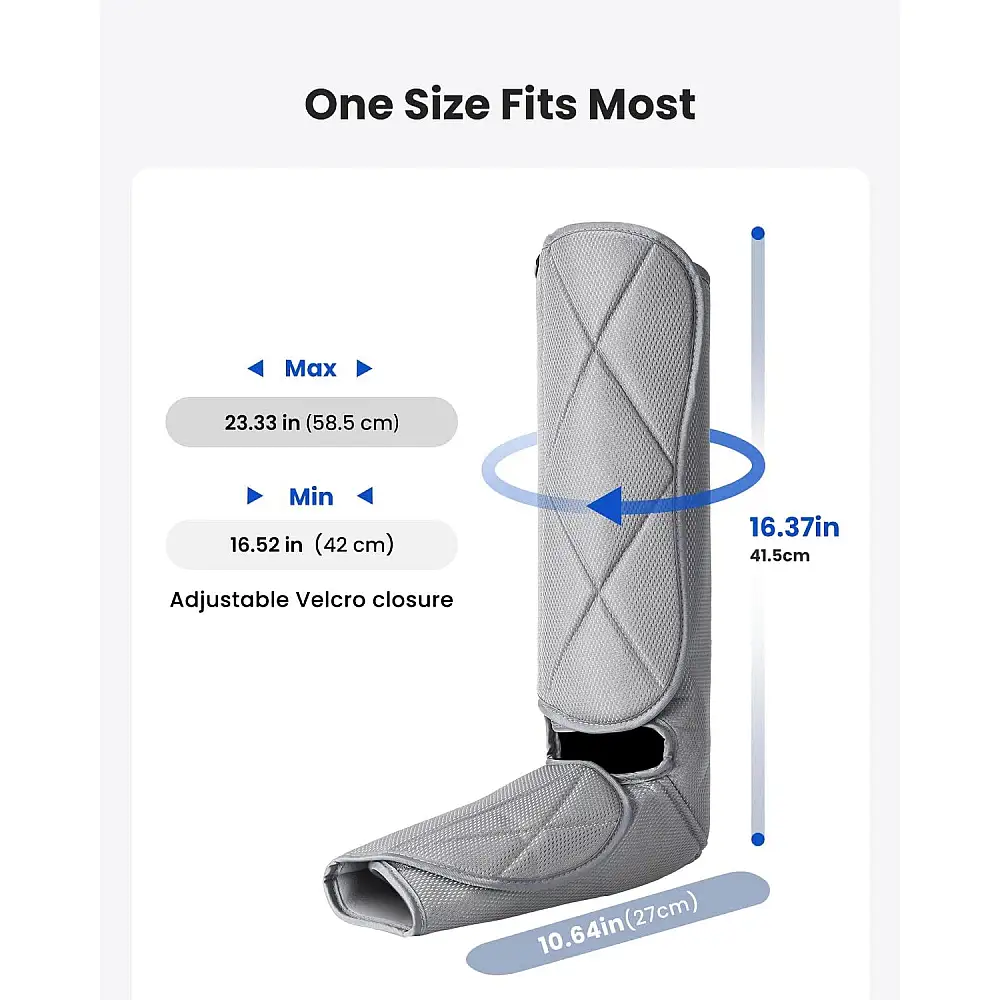 Renpho Συσκευή Μασάζ Ποδιών με Συμπίεση Αέρα για Γάμπες & Πέλματα, 5 Λειτουργίες & 4 Εντάσεις RF-ALM071-GY