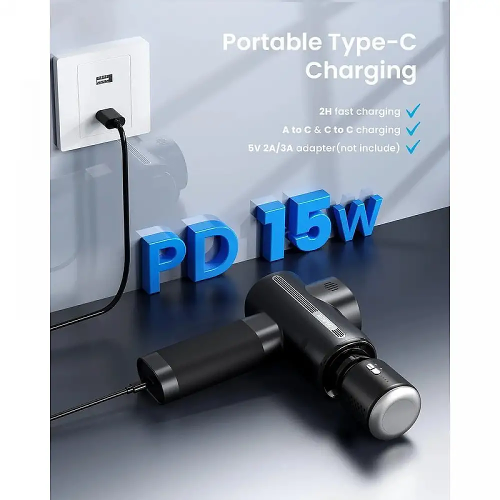 Renpho Πιστόλι Μασάζ με Λειτουργία Hot & Cold & Αθόρυβο Μοτέρ Brushless R-C003H-BK