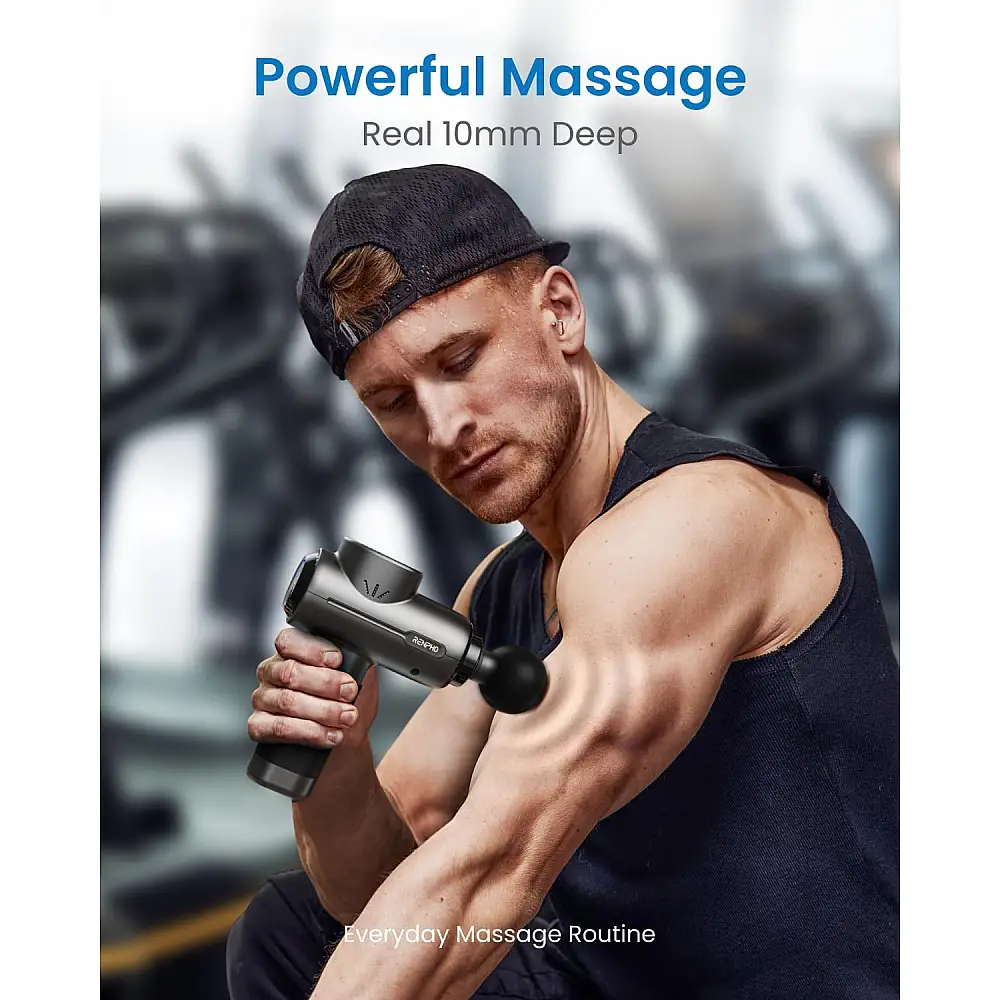 Renpho Πιστόλι Μασάζ Κρουστικής Θεραπείας για Αυχένα, Πλάτη & Μυϊκή Αποκατάσταση RP-GM171-BK