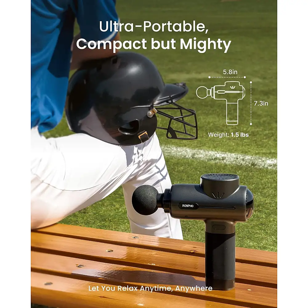 Renpho Πιστόλι Μασάζ Κρουστικής Θεραπείας για Αυχένα, Πλάτη & Μυϊκή Αποκατάσταση RP-GM171-BK