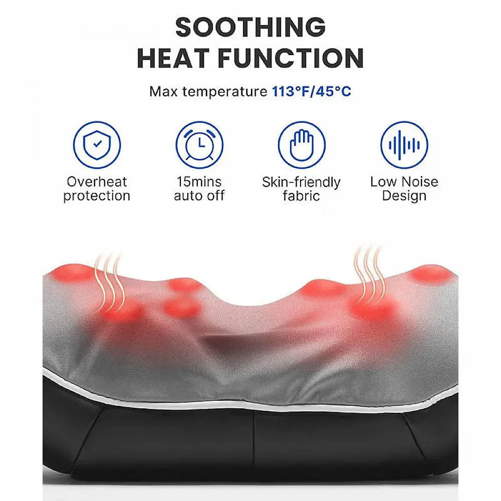 Renpho Συσκευή Μασάζ Αυχένα & Ωμων – Επαγγελματικό Shiatsu Μασάζ με Λειτουργία Θέρμανσης RF-SNM060-BK