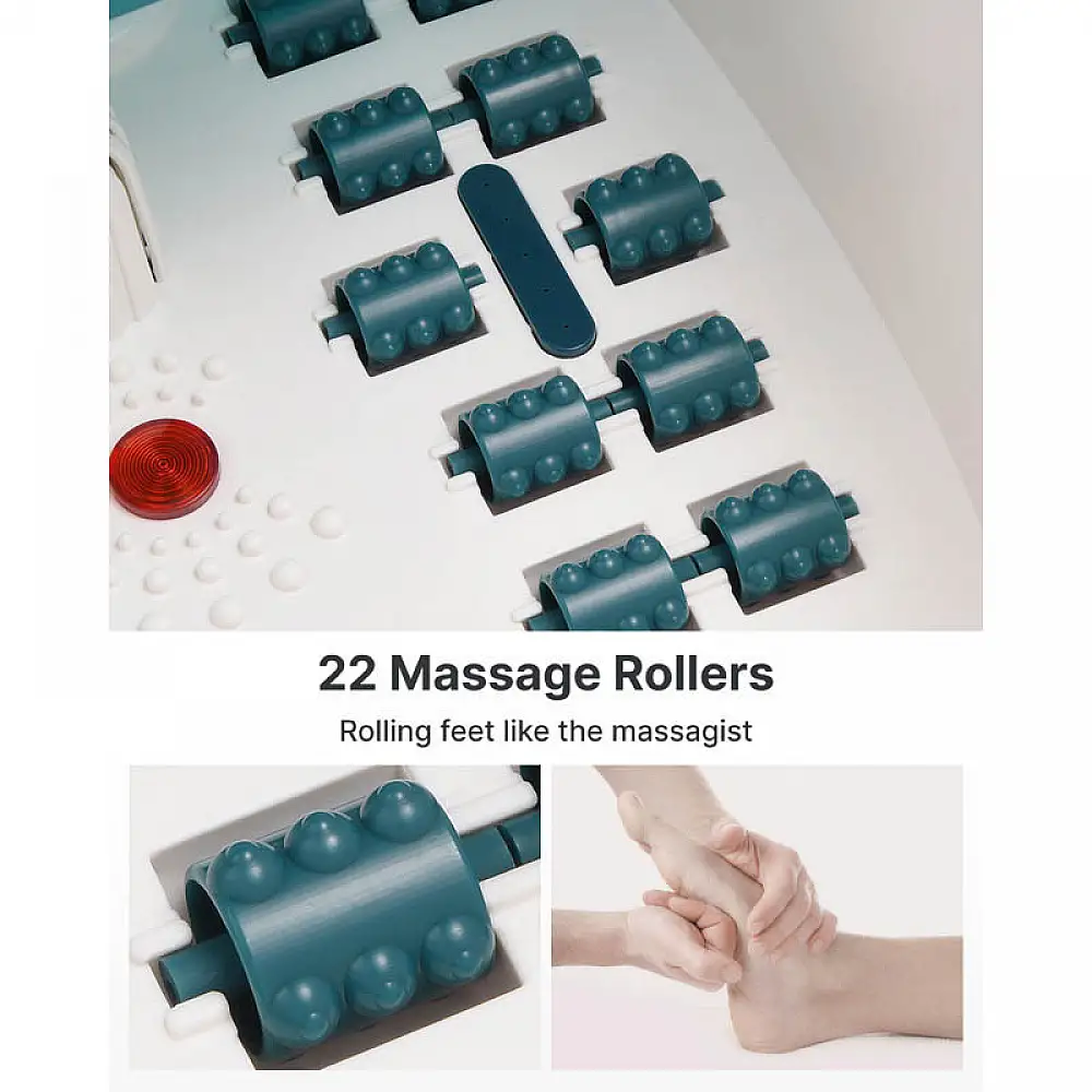 Renpho Συσκευή Μασάζ Ποδιών Ποδόλουτρο με Θέρμανση, Φυσαλίδες και Σετ Πεντικιούρ 5τμχ - Έως 45 Νούμερο R-X002-GN