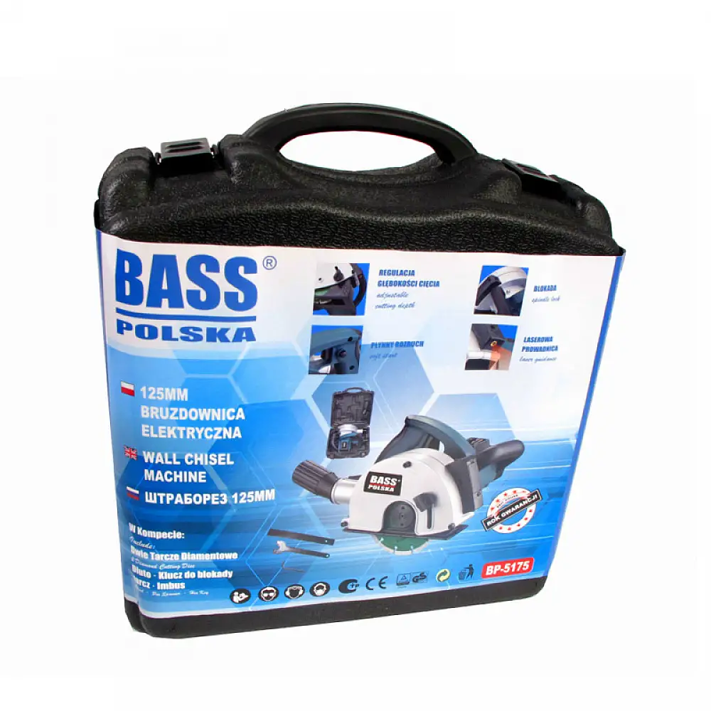 Κυκλικός Δίσκος Κοπής - Δισκοπρίονο Χειρός με Ένδειξη Λέιζερ 1700 W Bass Polska BP-5175