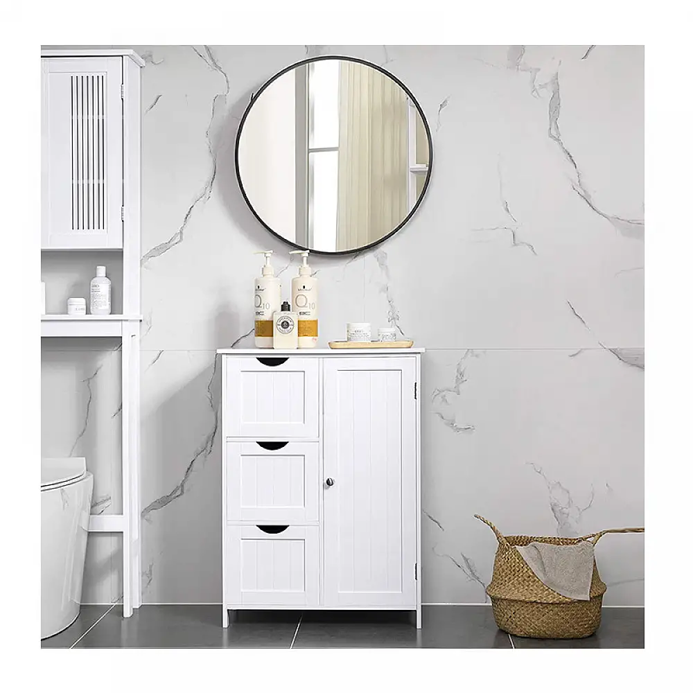 Ντουλάπι Μπάνιου με 3 Συρτάρια 60 x 30 x 81 cm VASAGLE BBC49WT