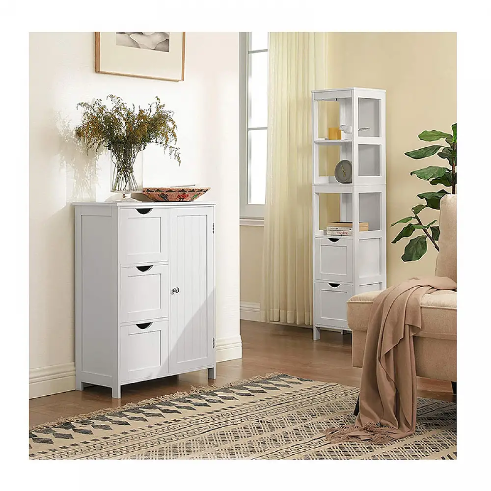 Ντουλάπι Μπάνιου με 3 Συρτάρια 60 x 30 x 81 cm VASAGLE BBC49WT