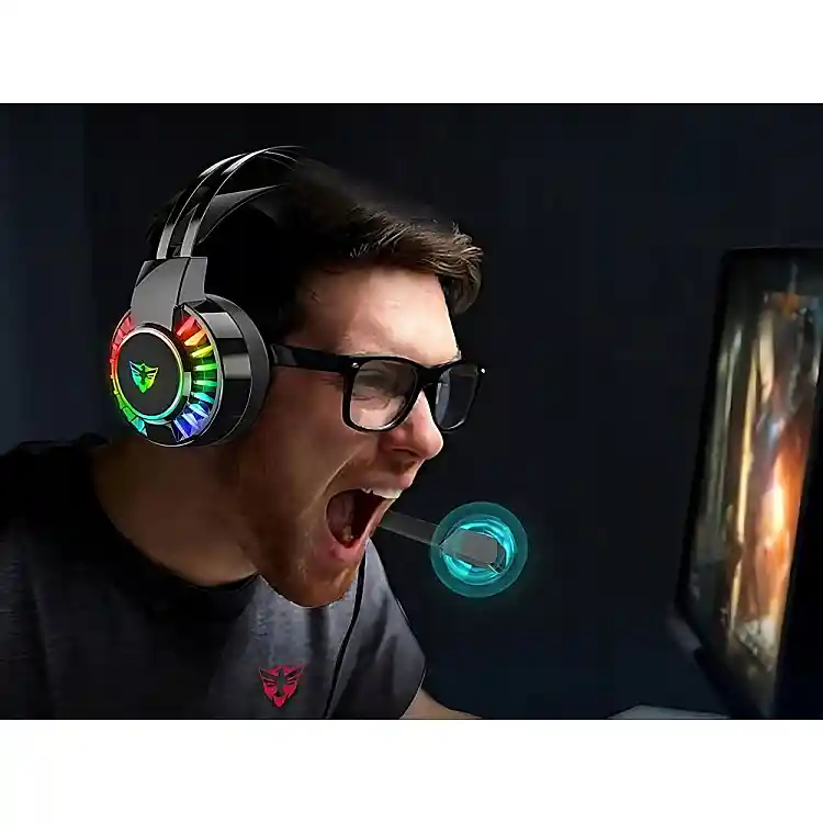 Verk Group  Ακουστικά Gaming Ενσύρματα USB 7.1 με Μικρόφωνο και RGB LED 5907451375013